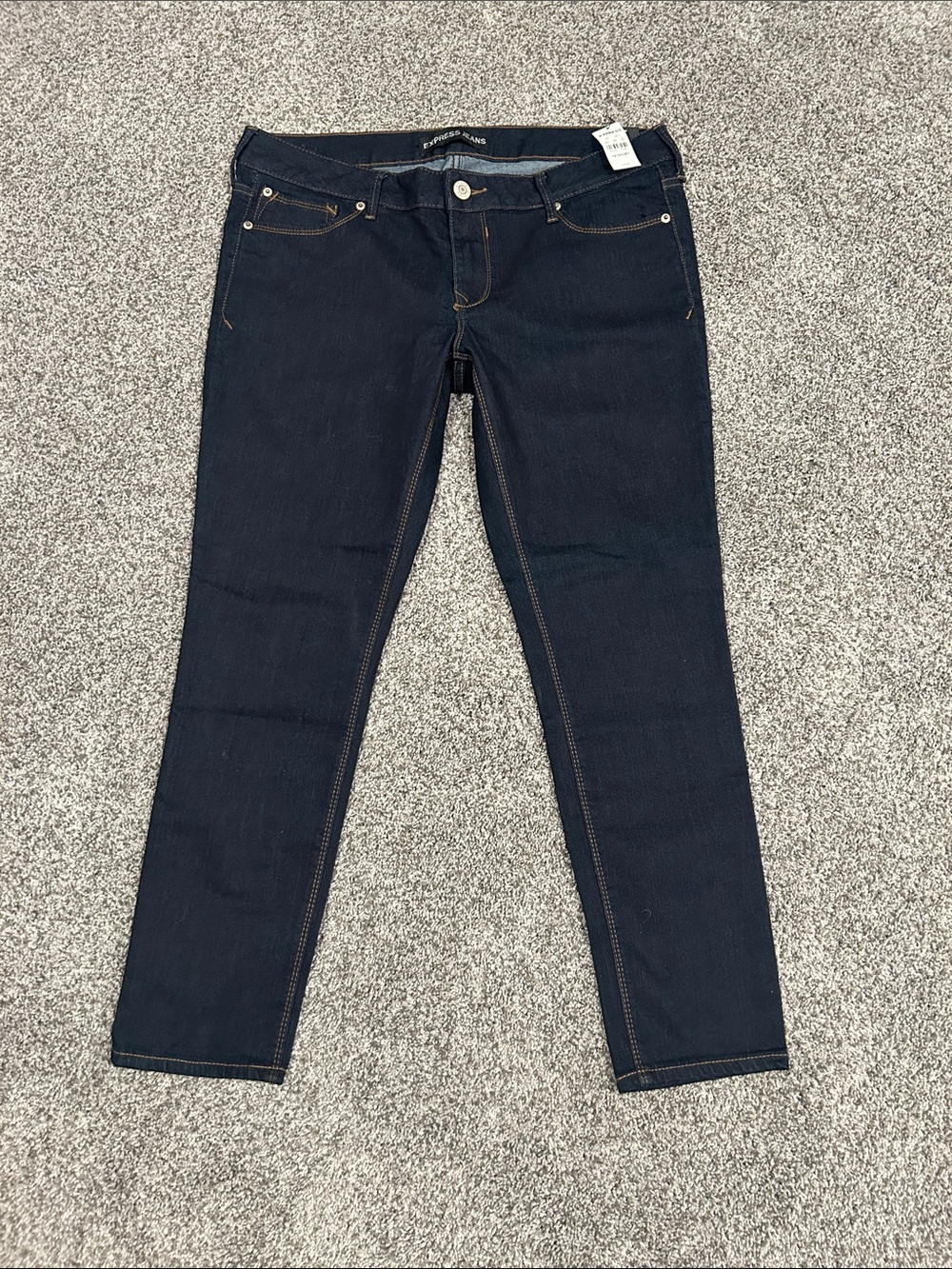 Express Women's Dark Blue Skinny Jeans 14S